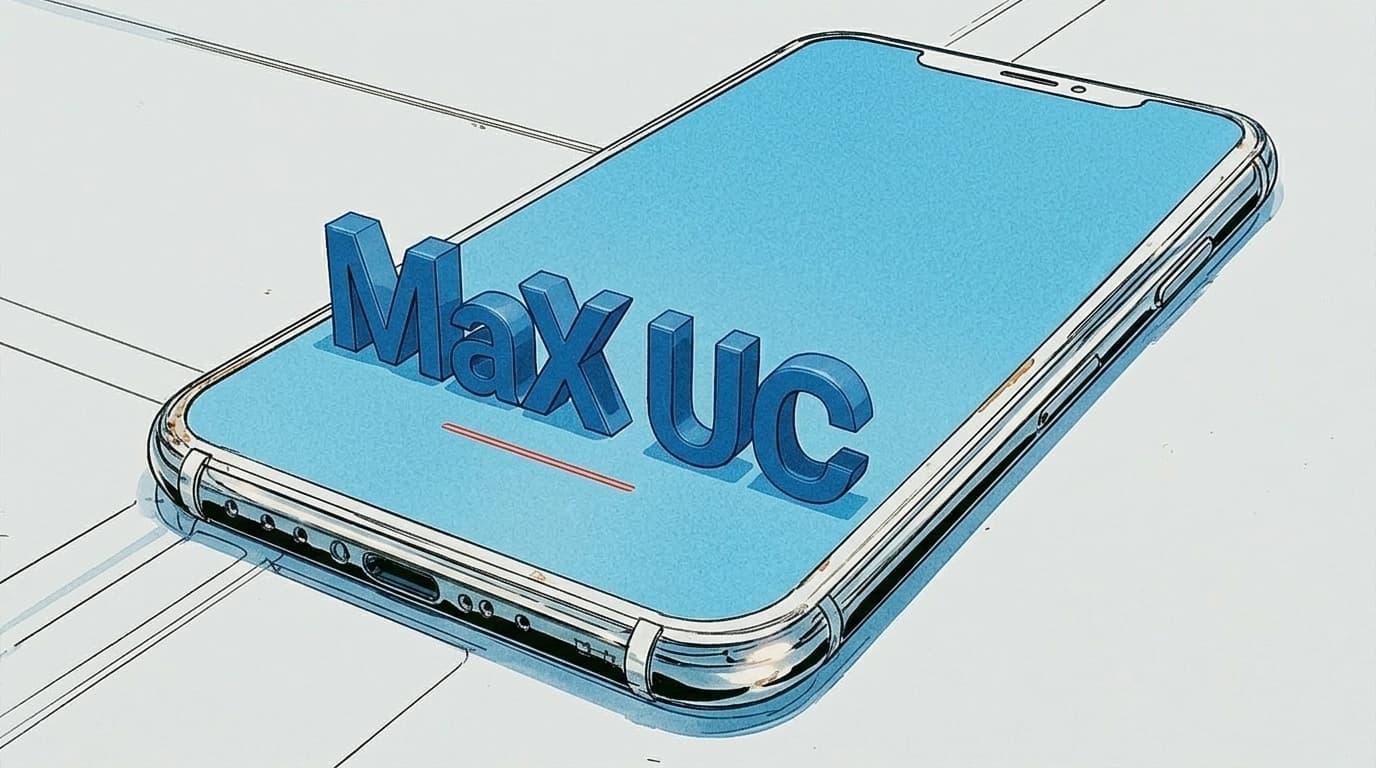 Smartphone with MaX UC softphone app client