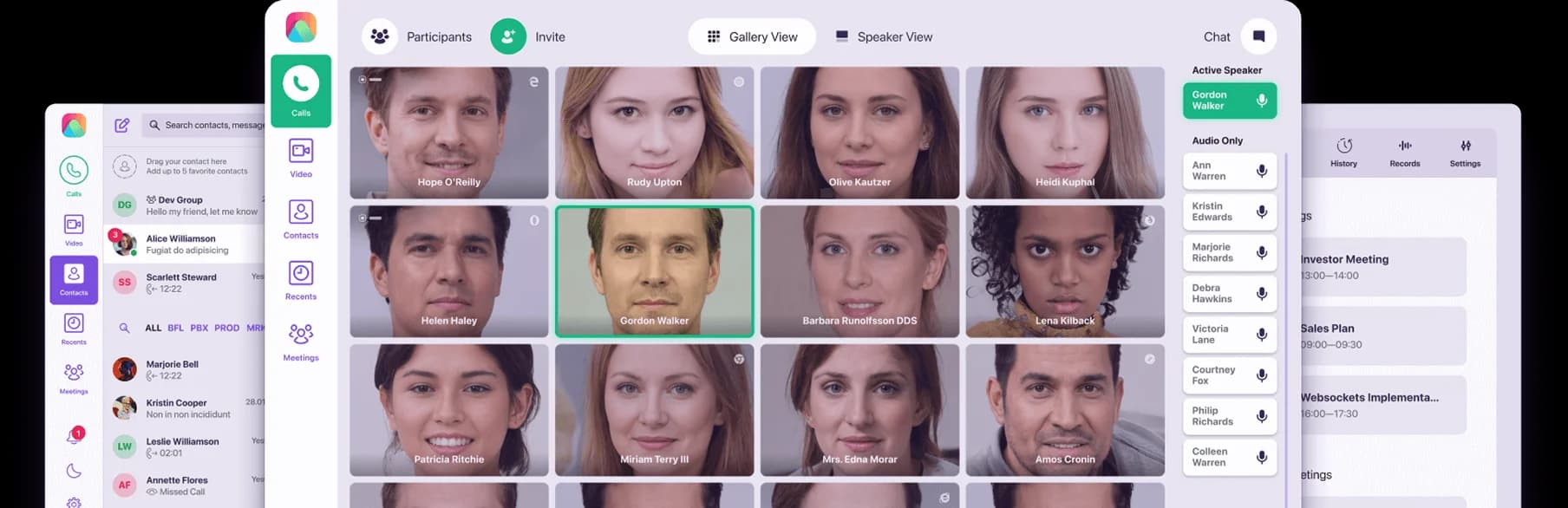 Cloud Softphone running on multiple devices - desktop, tablet, and mobile