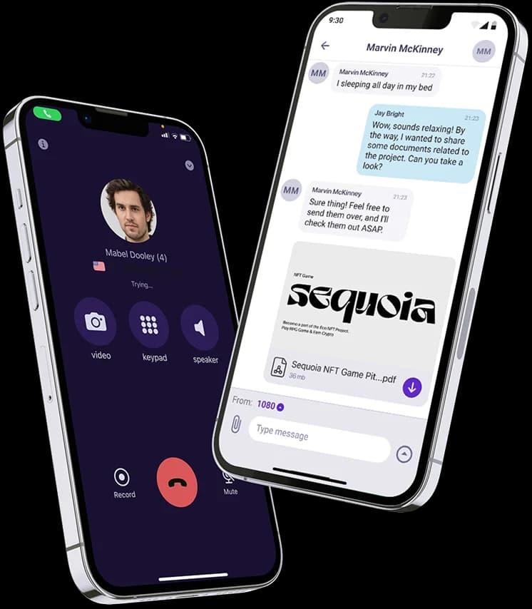 Softphone and Groundwire apps on mobile devices